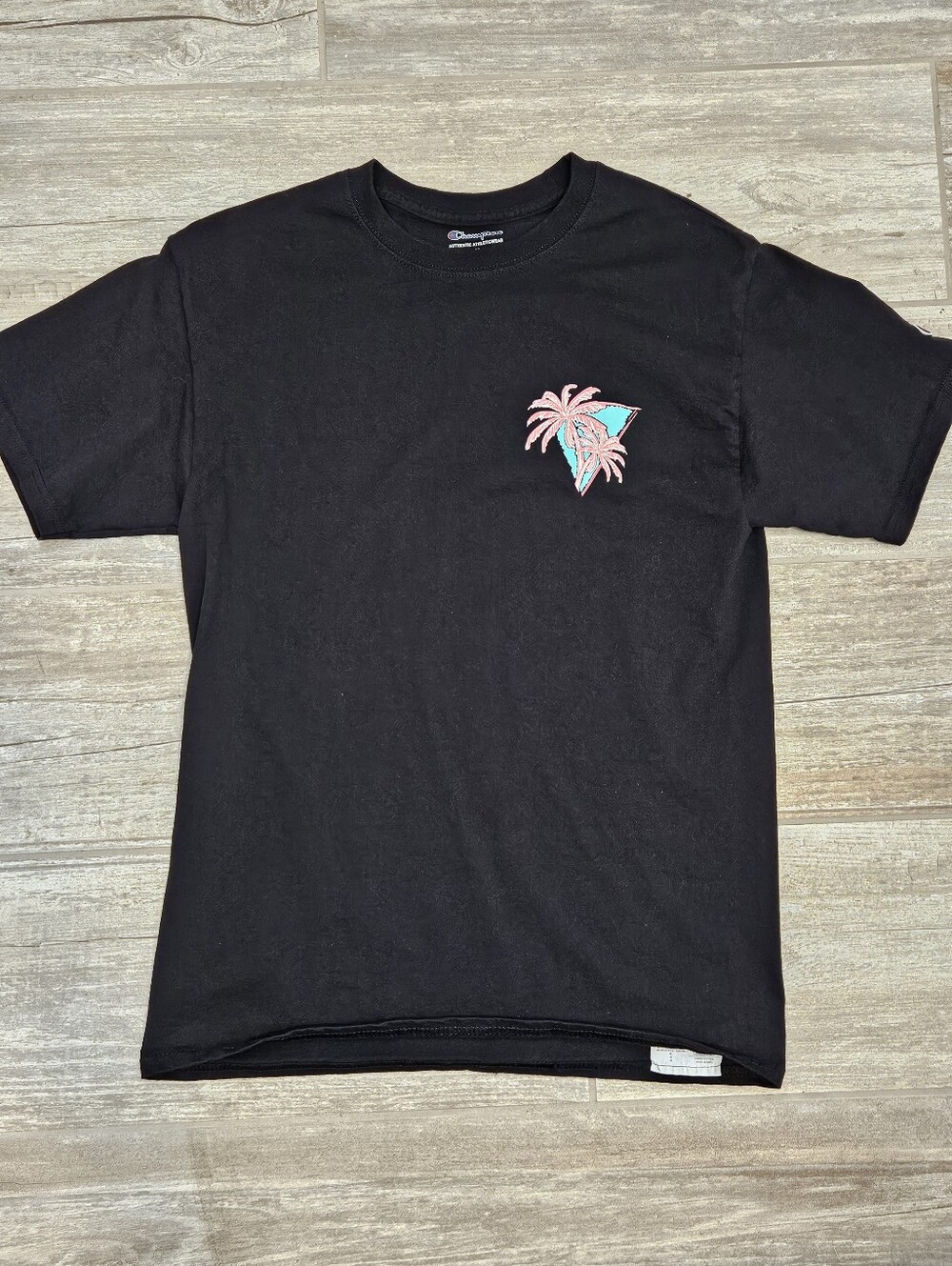 Champion Tee With Palm Tree Graphic